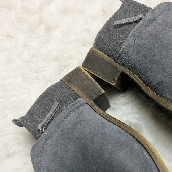 Toms Gray Low Heel Zip Up Ankle Bootie sz 9W - Picture 2 of 6